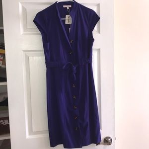 Button down dress with belt